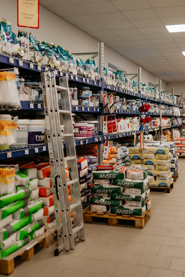 Materiały wykończeniowe styropian odzież bhp poniatowa